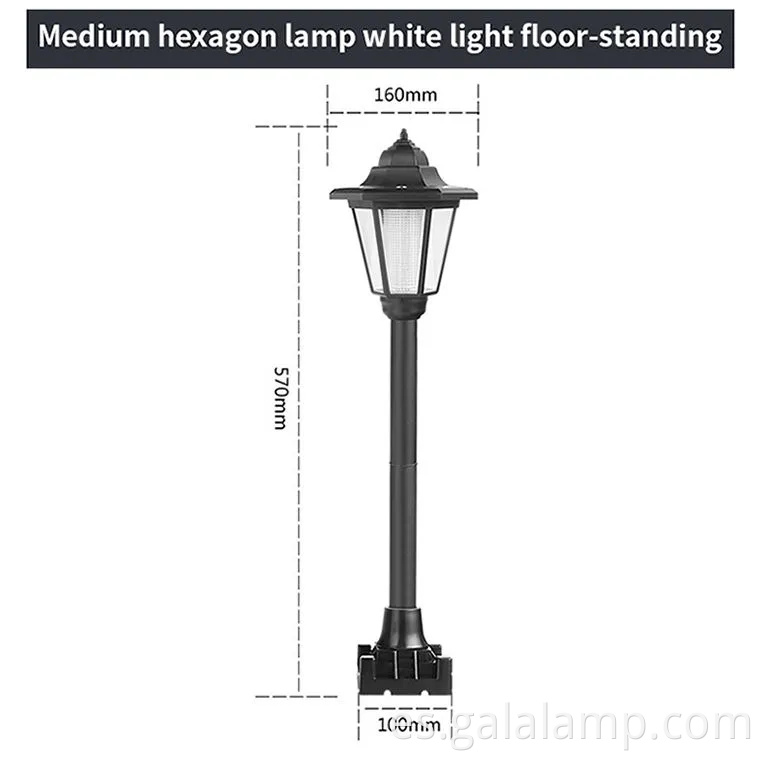 Elegantes luces de linterna solar hexágono vintage para decoración al aire libre